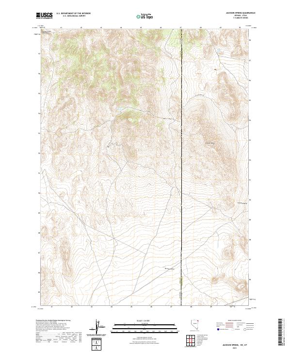 US Topo 7.5-minute map for Jackson Spring NVUT