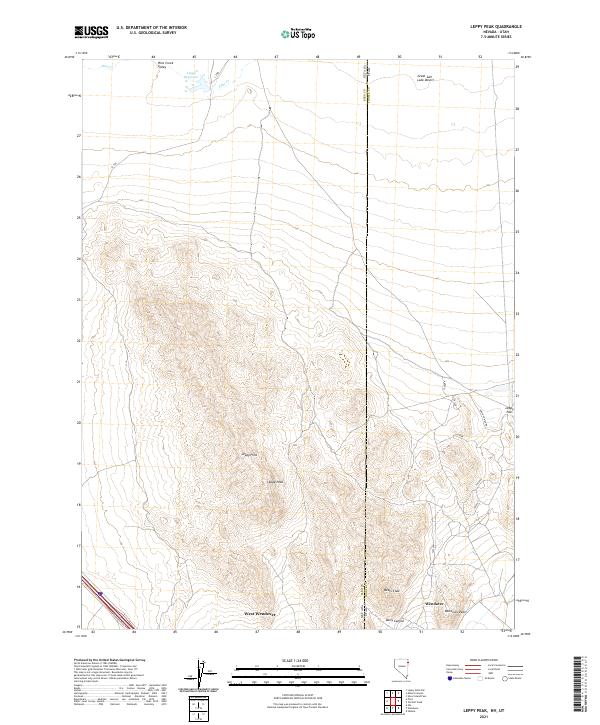 US Topo 7.5-minute map for Leppy Peak NVUT