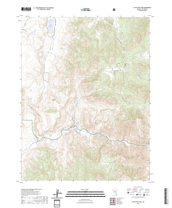 US Topo 7.5-minute map for Little Fish Lake NV