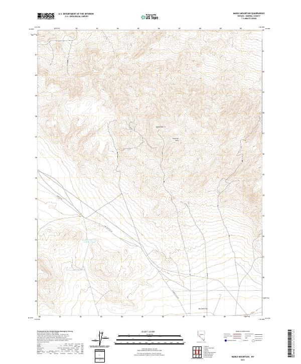 US Topo 7.5-minute map for Mable Mountain NV