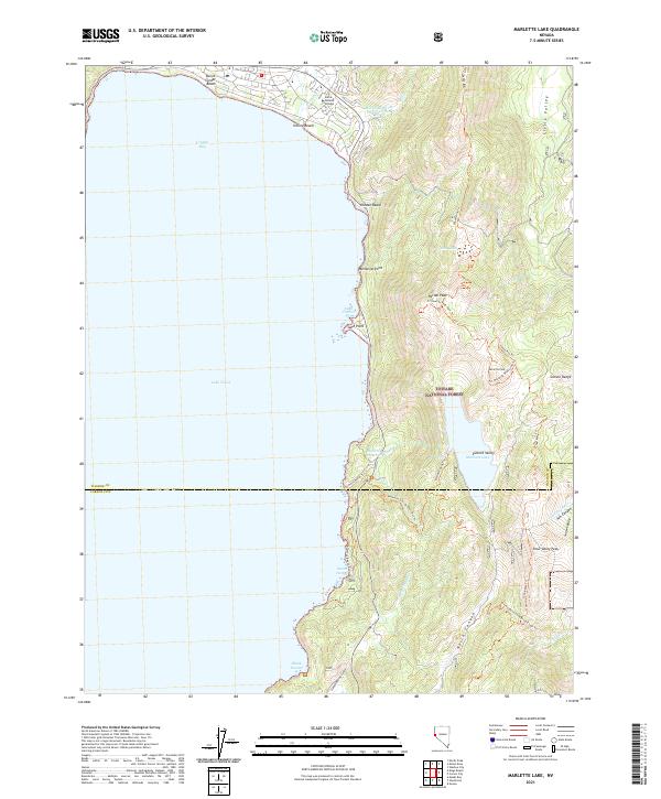 US Topo 7.5-minute map for Marlette Lake NV