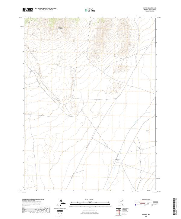 US Topo 7.5-minute map for Mizpah NV