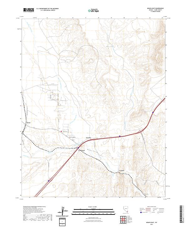 US Topo 7.5-minute map for Moapa East NV