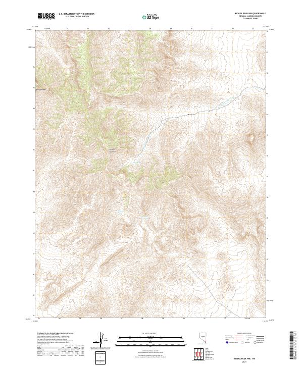 US Topo 7.5-minute map for Moapa Peak NW NV