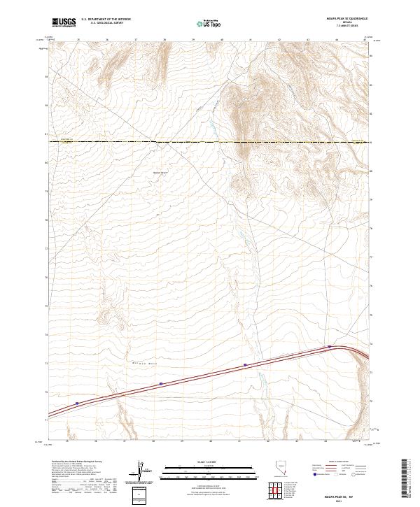 US Topo 7.5-minute map for Moapa Peak SE NV