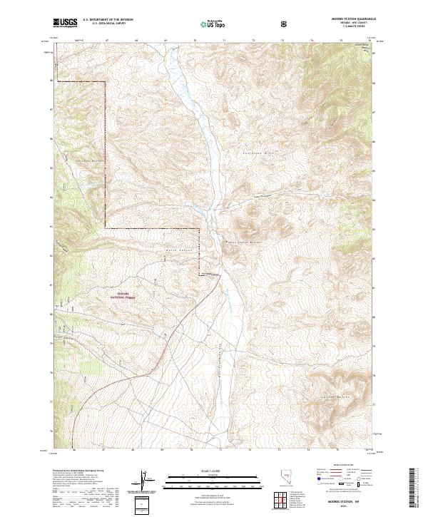 US Topo 7.5-minute map for Moores Station NV