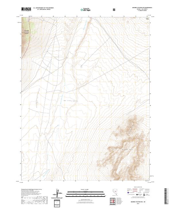 US Topo 7.5-minute map for Moores Station SW NV