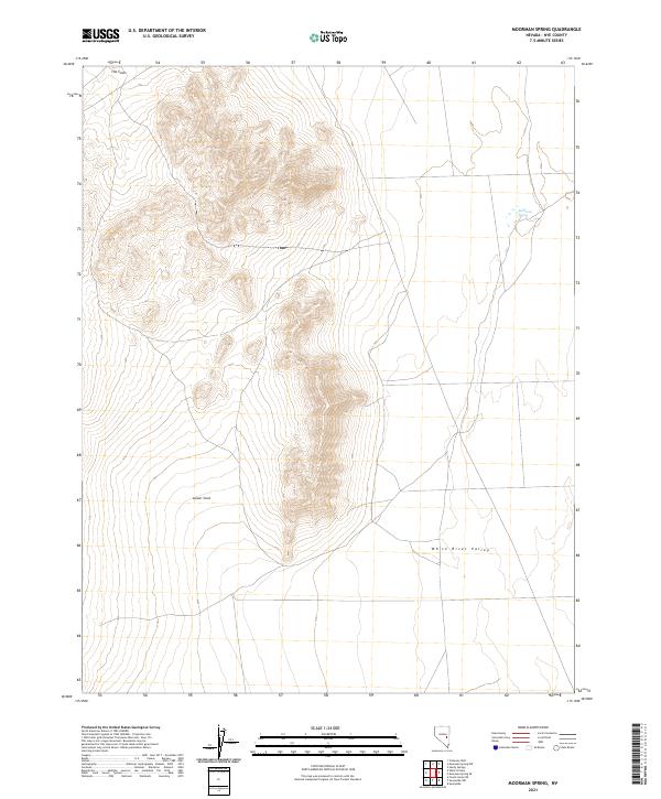 US Topo 7.5-minute map for Moorman Spring NV