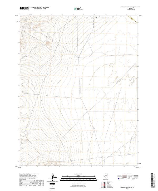 US Topo 7.5-minute map for Moorman Spring NW NV