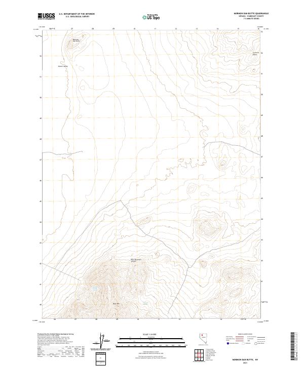 US Topo 7.5-minute map for Mormon Dan Butte NV