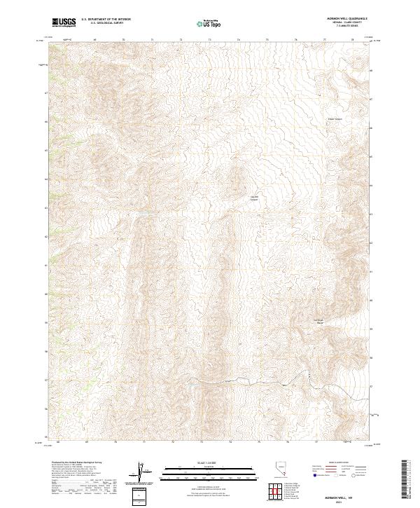 US Topo 7.5-minute map for Mormon Well NV