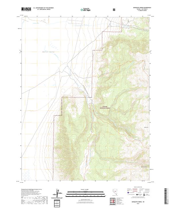 US Topo 7.5-minute map for Mosquito Creek NV