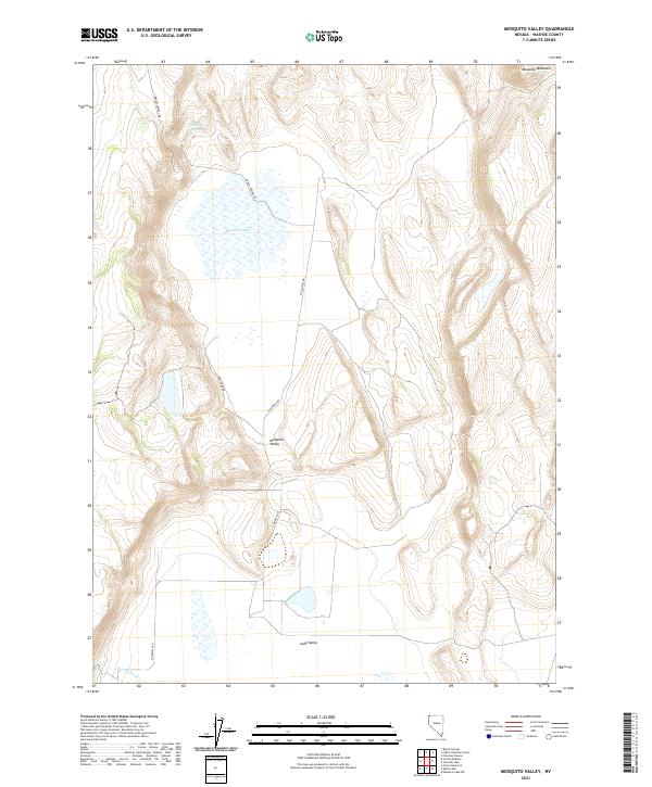 US Topo 7.5-minute map for Mosquito Valley NV