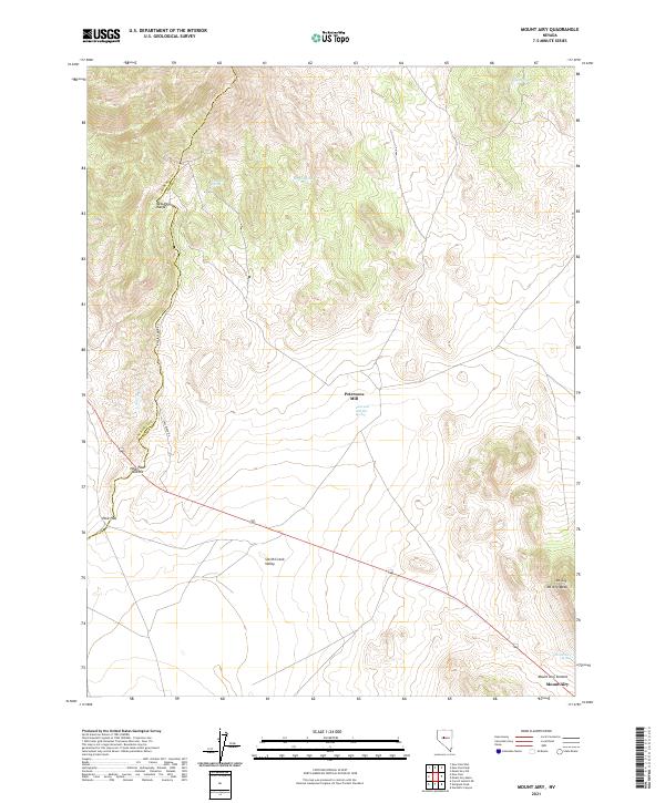 US Topo 7.5-minute map for Mount Airy NV