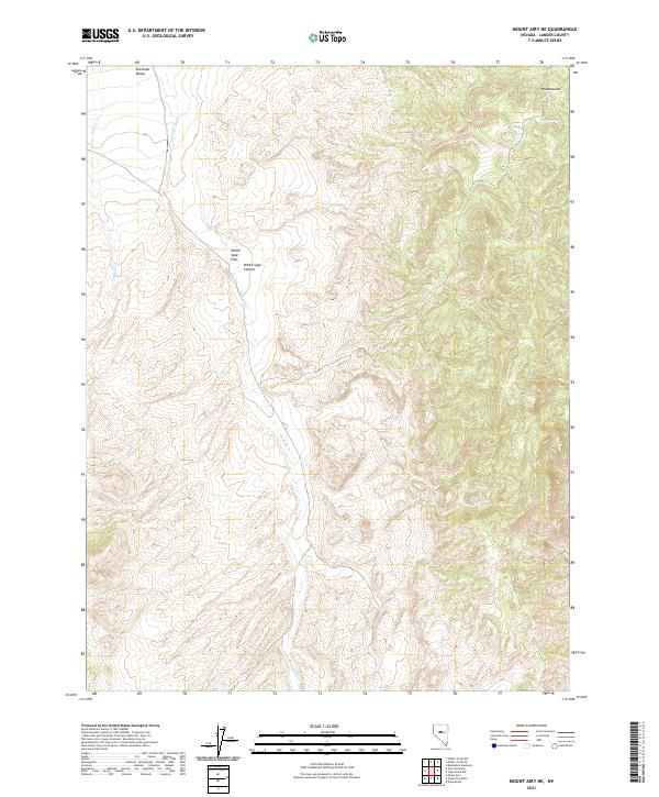 US Topo 7.5-minute map for Mount Airy NE NV