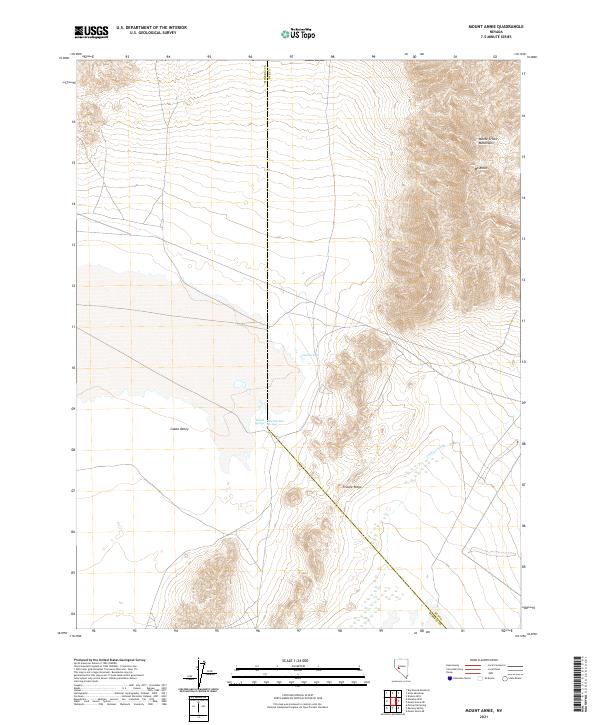 US Topo 7.5-minute map for Mount Annie NV