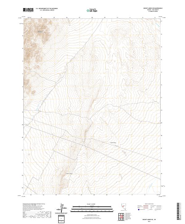 US Topo 7.5-minute map for Mount Annie NE NV