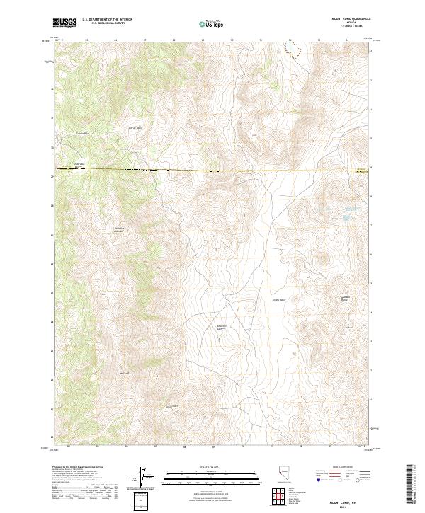 US Topo 7.5-minute map for Mount Como NV