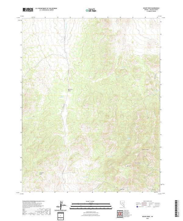 US Topo 7.5-minute map for Mount Irish NV