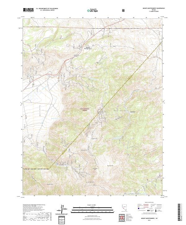 US Topo 7.5-minute map for Mount Montgomery NV