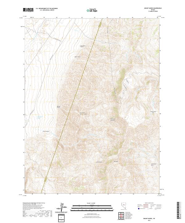 US Topo 7.5-minute map for Mount Moses NV