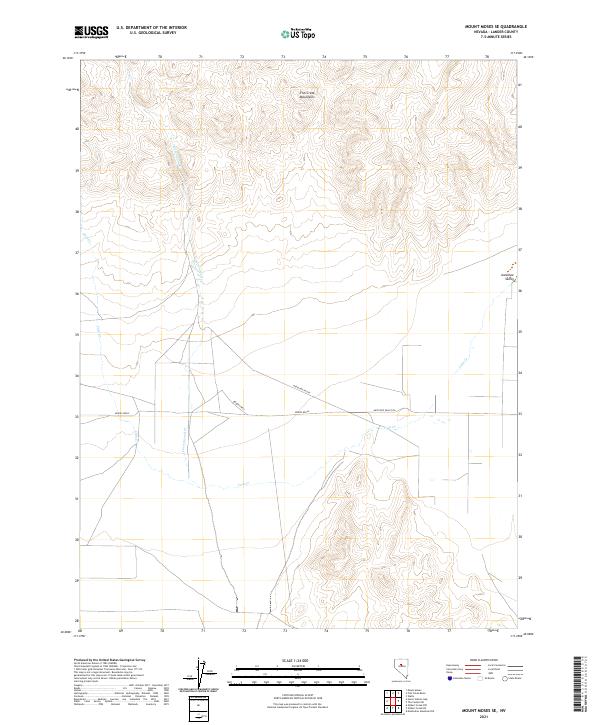 US Topo 7.5-minute map for Mount Moses SE NV