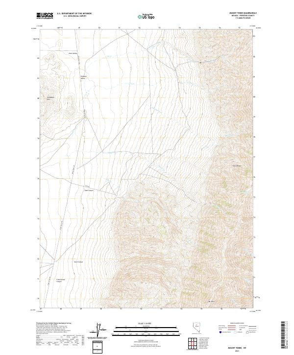 US Topo 7.5-minute map for Mount Tobin NV