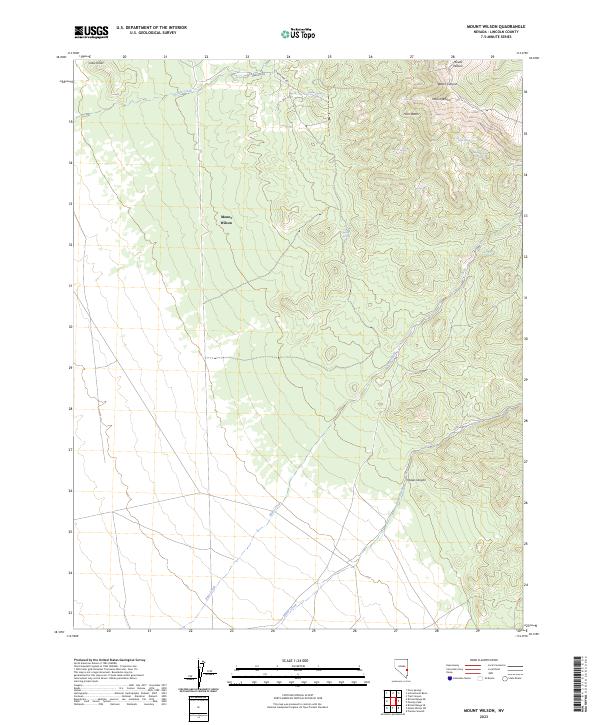 US Topo 7.5-minute map for Mount Wilson NV