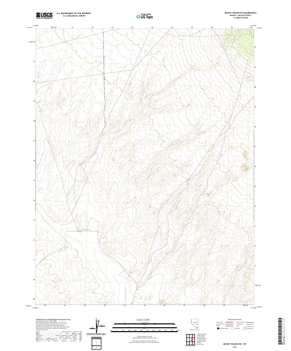 US Topo 7.5-minute map for Mount Wilson SW NV