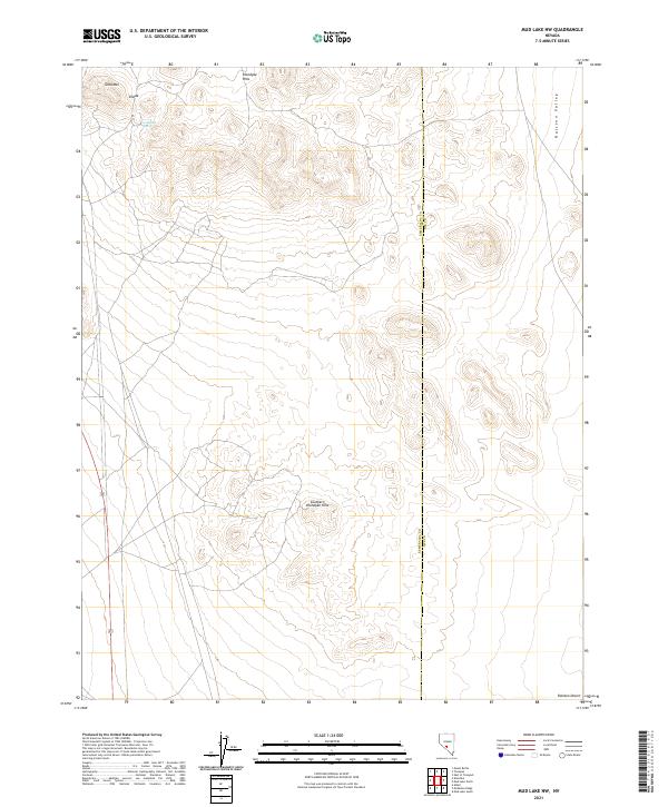 US Topo 7.5-minute map for Mud Lake NW NV