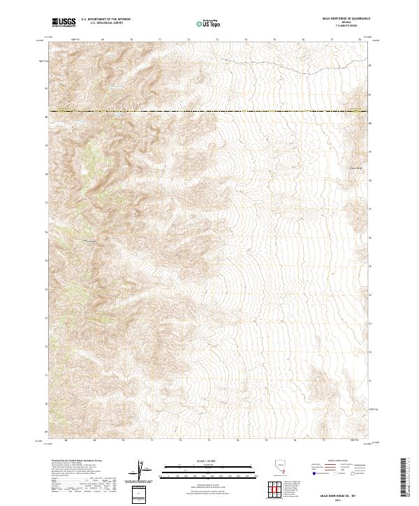 US Topo 7.5-minute map for Mule Deer Ridge SE NV