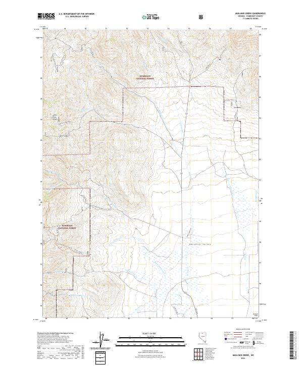 US Topo 7.5-minute map for Mullinix Creek NV