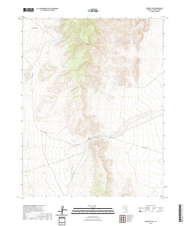 US Topo 7.5-minute map for Murphy Gap NV