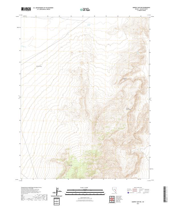 US Topo 7.5-minute map for Murphy Gap NW NV