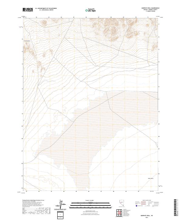 US Topo 7.5-minute map for Murphys Well NV