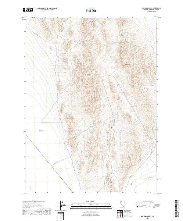 US Topo 7.5-minute map for Mustang Spring NV