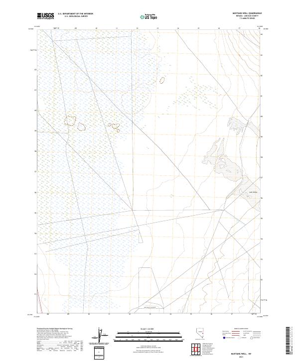 US Topo 7.5-minute map for Mustang Well NV