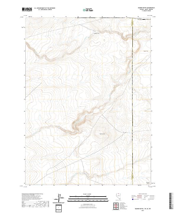 US Topo 7.5-minute map for Nadine Butte NVIDOR