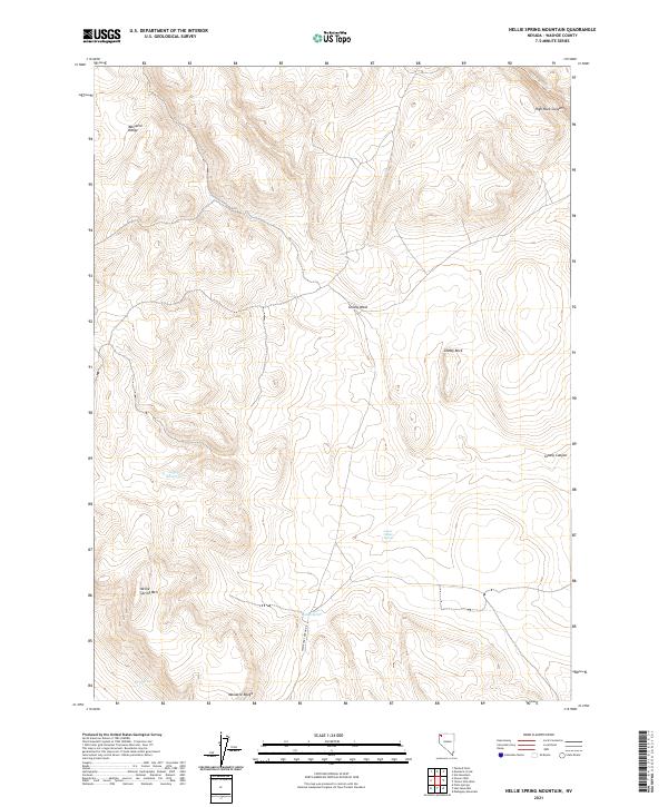 US Topo 7.5-minute map for Nellie Spring Mountain NV