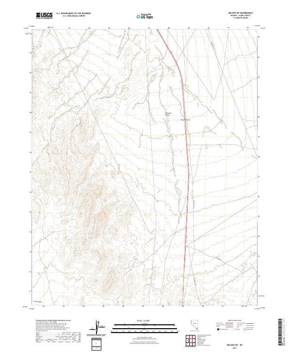 US Topo 7.5-minute map for Nelson SW NV