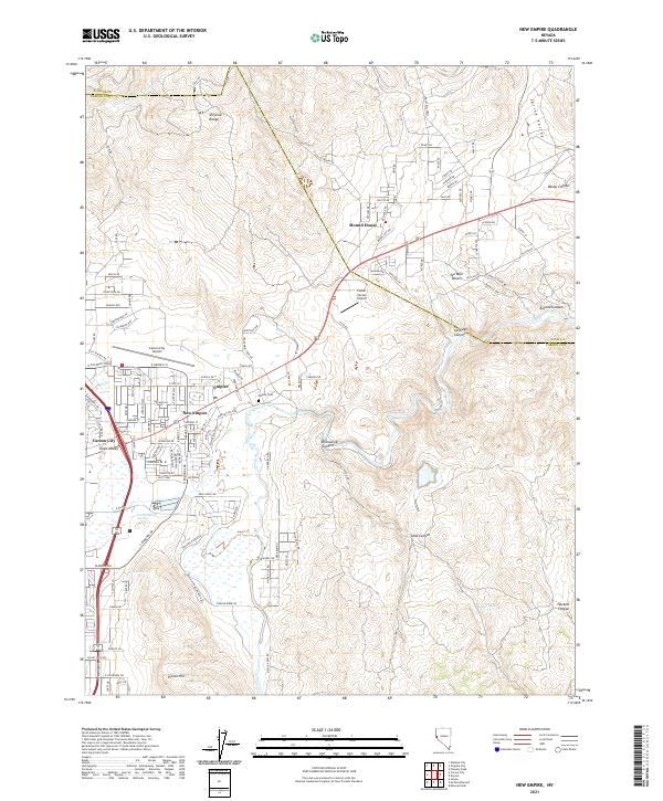 US Topo 7.5-minute map for New Empire NV