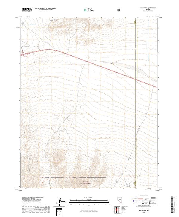 US Topo 7.5-minute map for Niavi Wash NV