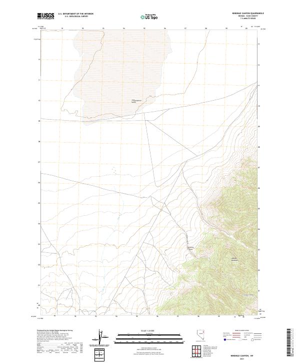 US Topo 7.5-minute map for Ninemile Canyon NV