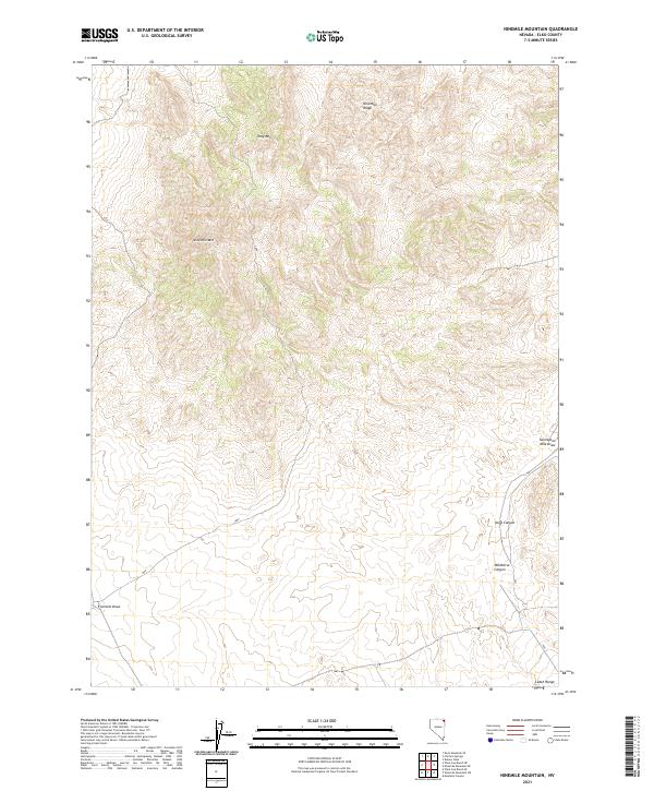 US Topo 7.5-minute map for Ninemile Mountain NV