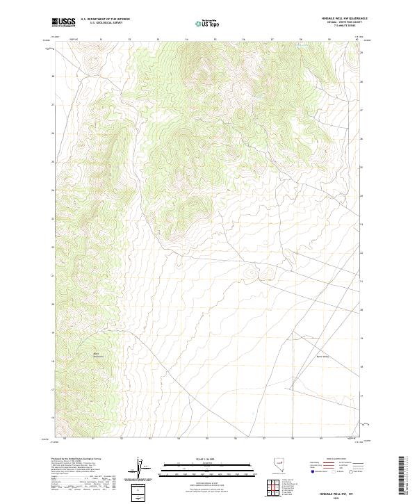 US Topo 7.5-minute map for Ninemile Well NW NV