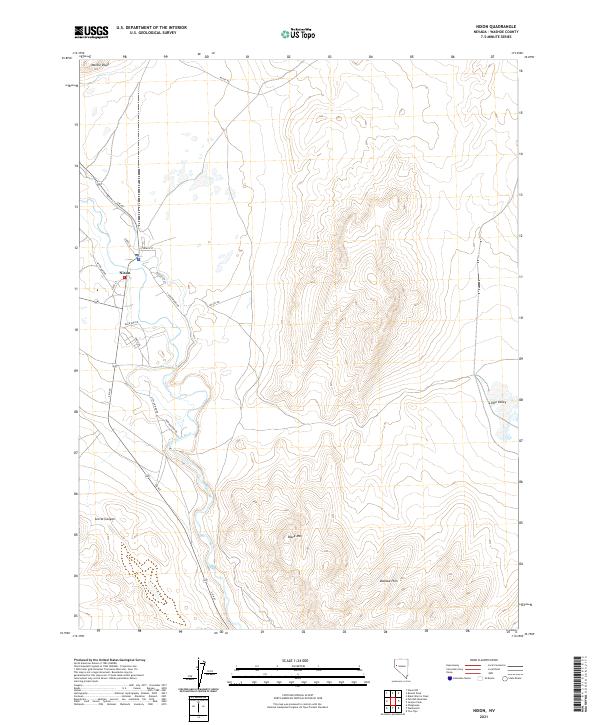 US Topo 7.5-minute map for Nixon NV