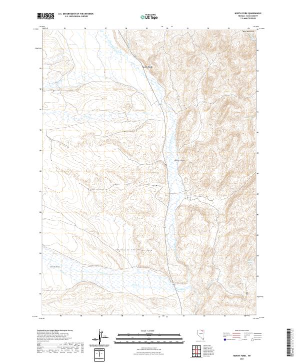 US Topo 7.5-minute map for North Fork NV