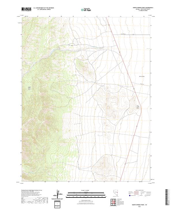 US Topo 7.5-minute map for North Spring Point NV