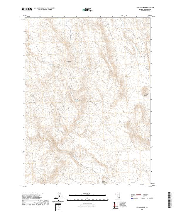 US Topo 7.5-minute map for Nut Mountain NV