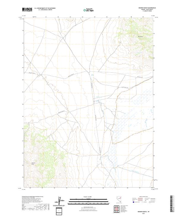 US Topo 7.5-minute map for Odgers Ranch NV